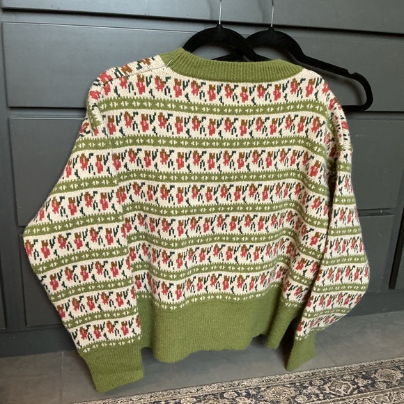 Listicle Festive Knit Sweater - Green and Red Pattern - Picture 3 of 3